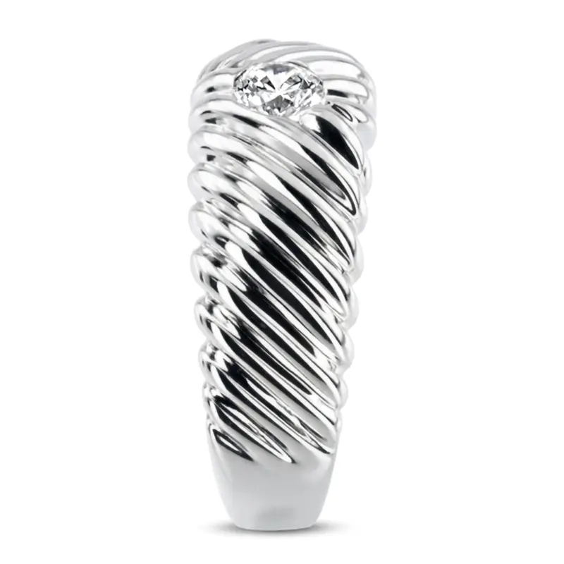 platinum 0.35 ct. Solitaire Diamond Man Ring 6 - alternate view 6
