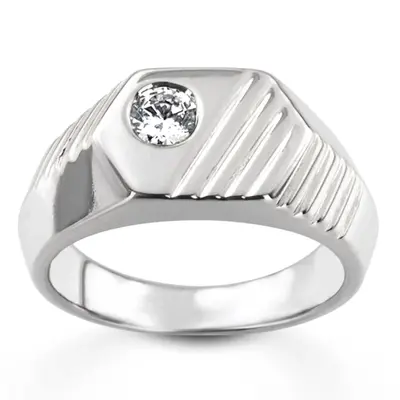 0.35 ct. Solitaire Diamond Men Ring 7 - view 1 of 6