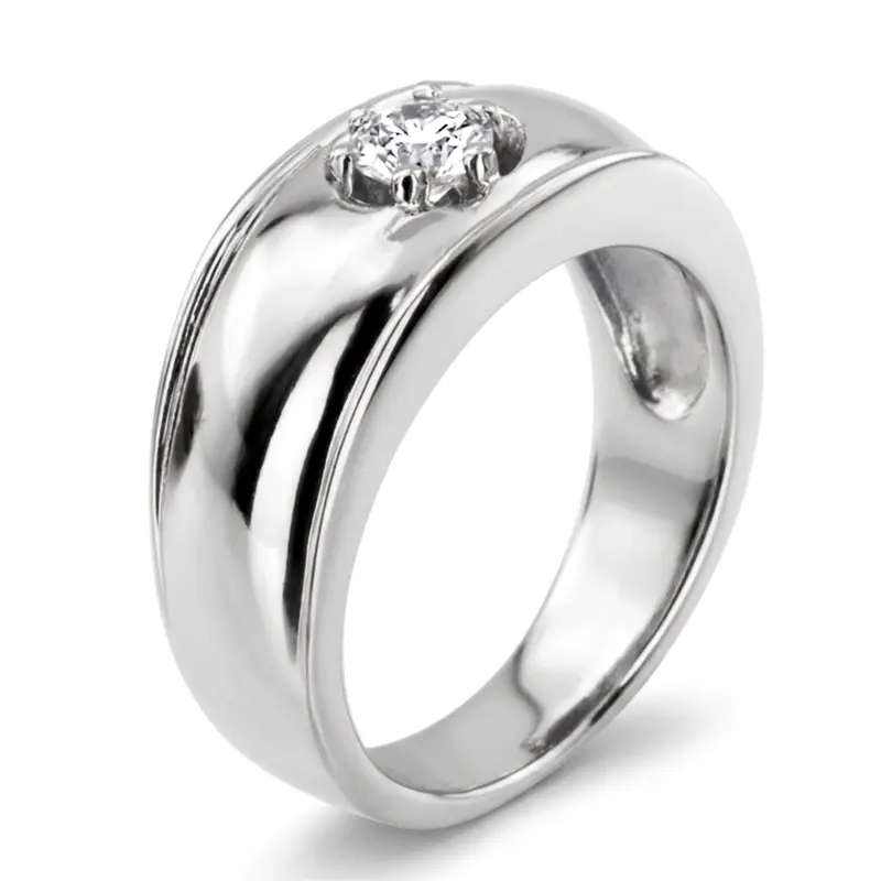 14K rose gold 0.35 ct. Solitaire Diamond Man Ring - alternate view 6