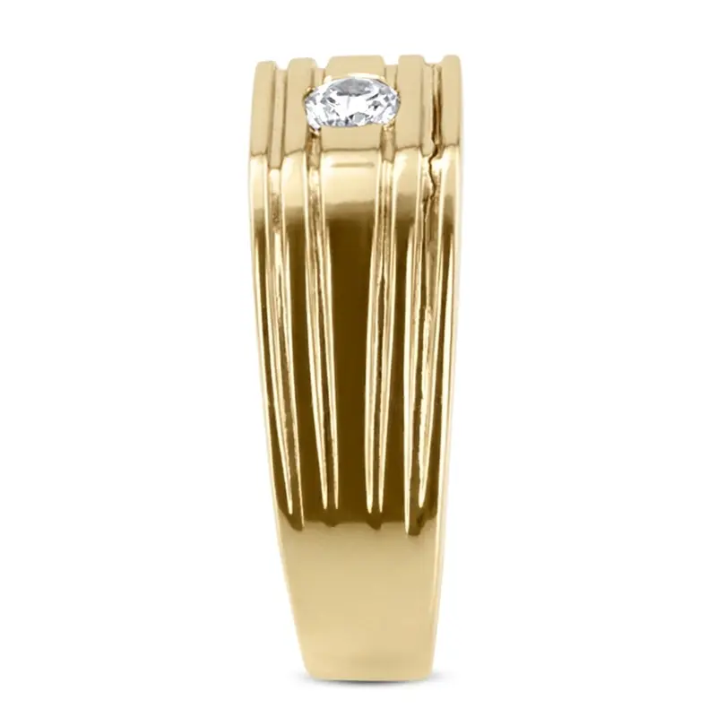 14K white gold 0.25 ct. Solitaire Diamond Men's Ring 1 - alternate view 3