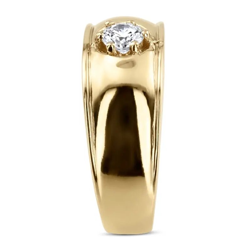 14K rose gold 0.35 ct. Solitaire Diamond Man Ring - alternate view 4