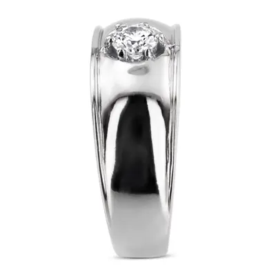 14K rose gold 0.35 ct. Solitaire Diamond Man Ring - alternate view 5 thumbnail