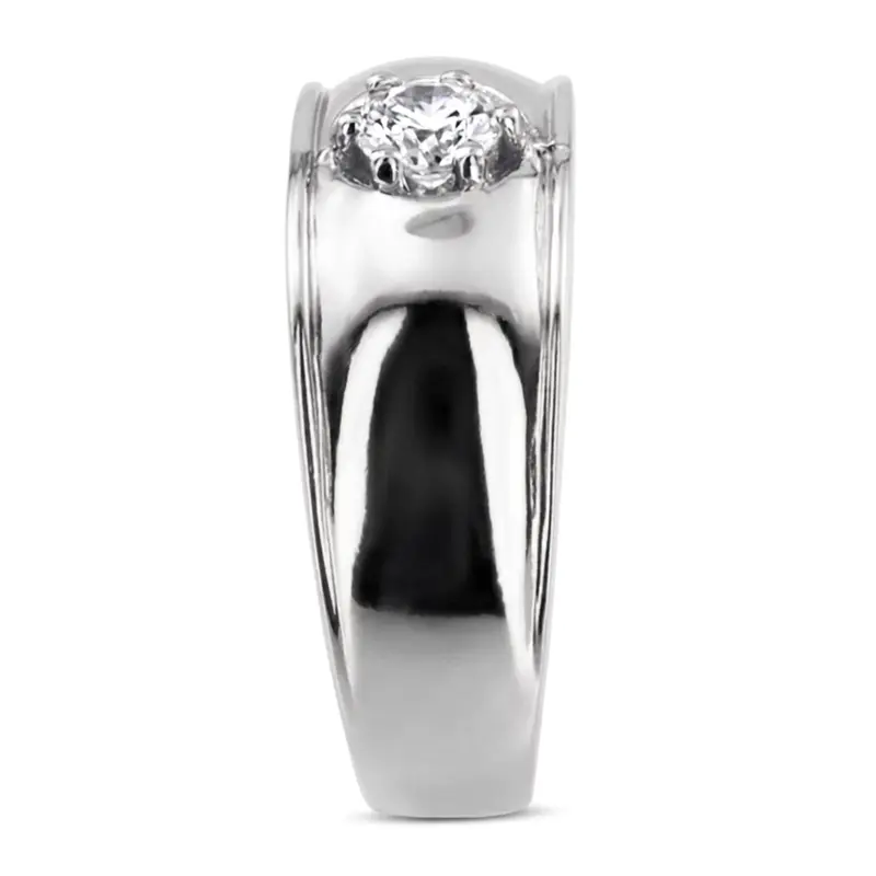 14K rose gold 0.35 ct. Solitaire Diamond Man Ring - alternate view 5