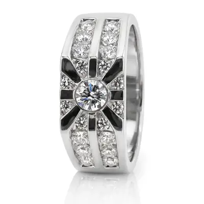1.59 ct. Round Cut Diamond Men's Ring alternate view
