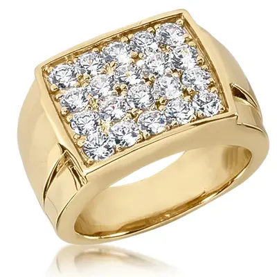 14K rose gold 2.00 ct. Diamond Man Ring - alternate view 3 thumbnail