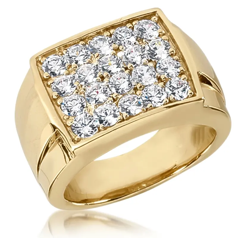 14K rose gold 2.00 ct. Diamond Man Ring - alternate view 3