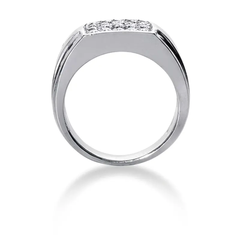 14K rose gold 2.00 ct. Diamond Man Ring - alternate view 2