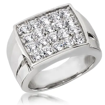 14K rose gold 2.00 ct. Diamond Man Ring - main view thumbnail