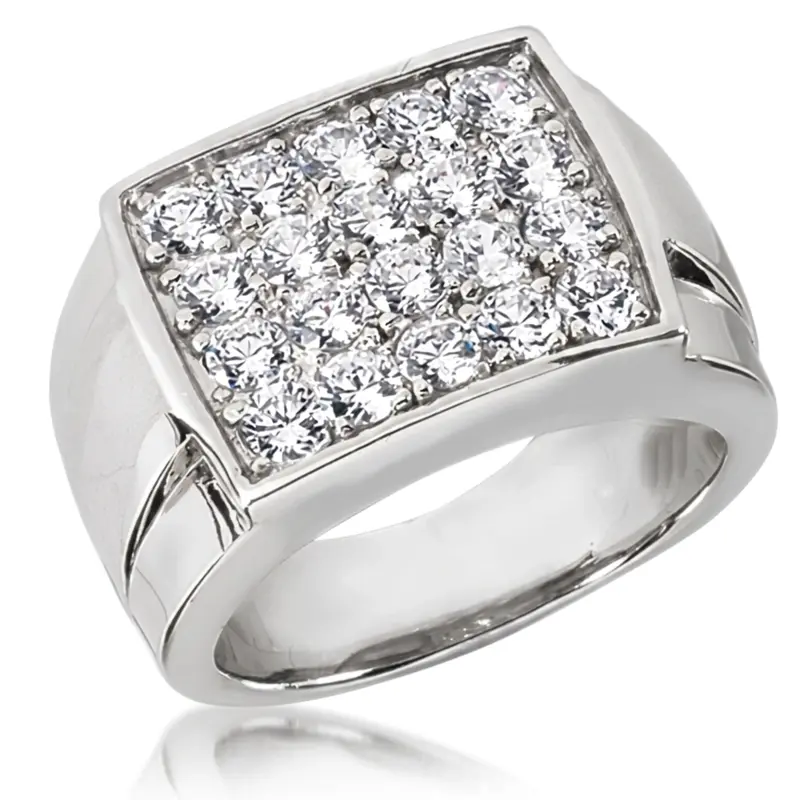 14K rose gold 2.00 ct. Diamond Man Ring - main view