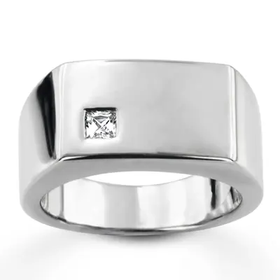 0.14 ct. Solitaire Diamond Men's Ring - view 1 of 6