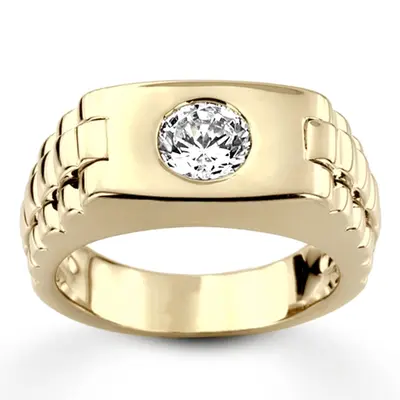 Solitaire Diamond Man Ring (1.00 ct) - view 1 of 6