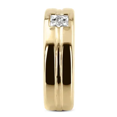 14K white gold 0.40 ct. Solitaire Men Diamond Ring - alternate view 3 thumbnail