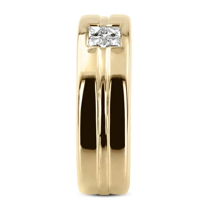 14K white gold 0.40 ct. Solitaire Men Diamond Ring - alternate view 3