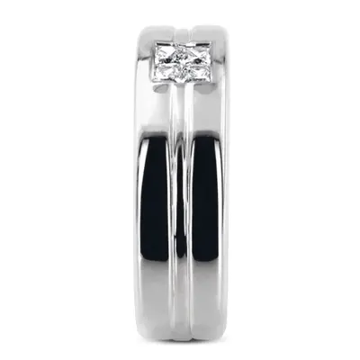 14K white gold 0.40 ct. Solitaire Men Diamond Ring - alternate view 4 thumbnail