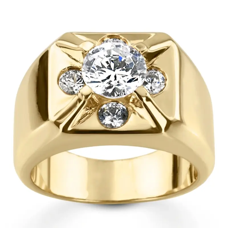 platinum 0.60 ct. Diamond Men's Ring - alternate view 2