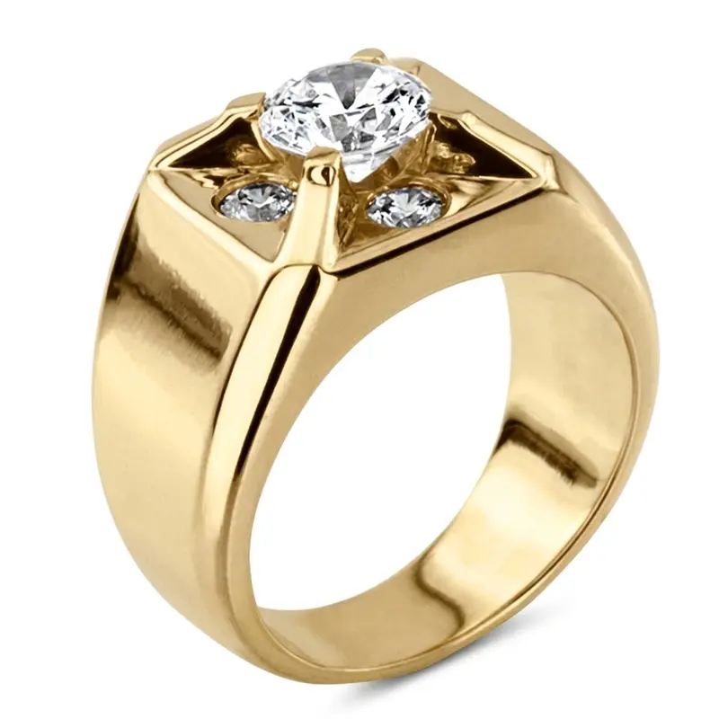 platinum 0.60 ct. Diamond Men's Ring - alternate view 3