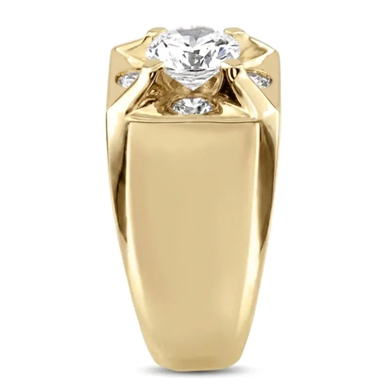 platinum 0.60 ct. Diamond Men's Ring - alternate view 4
