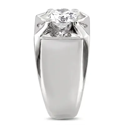 platinum 0.60 ct. Diamond Men's Ring - alternate view 5 thumbnail