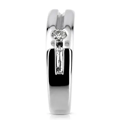 14K white gold 0.20 ct. Solitaire Diamond Men's Ring - alternate view 5 thumbnail