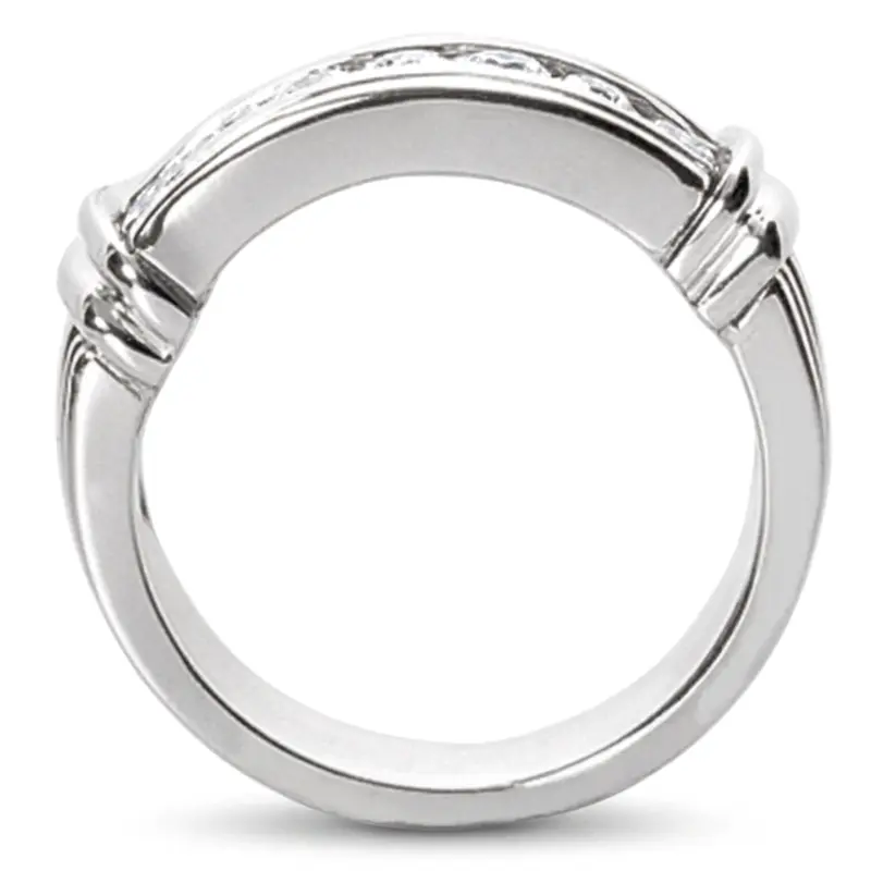 14K white gold 0.70 ct. tw. Diamond Men's Band - alternate view 4