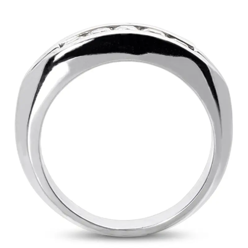 14K white gold 0.85 ct. tw. Channel Set Diamond Men's Ring - alternate view 5