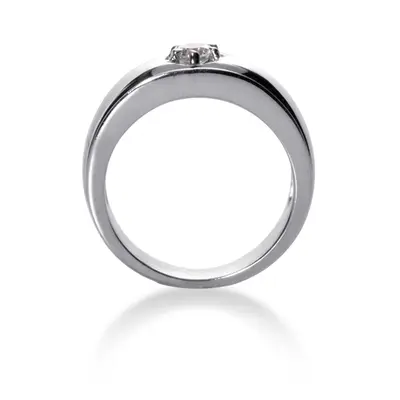 18K white gold 0.50 ct. Solitaire Diamond Men Ring - alternate view 3 thumbnail