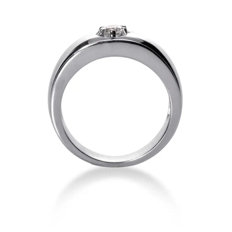 18K white gold 0.50 ct. Solitaire Diamond Men Ring - alternate view 3