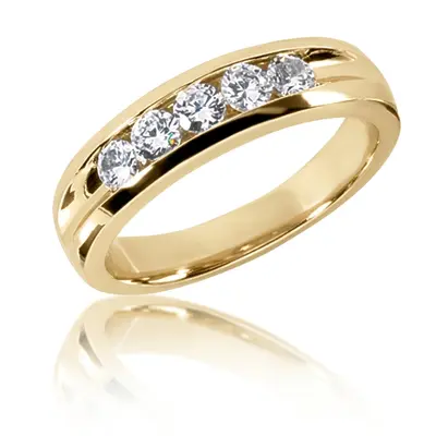 0.75 ct. tw. Channel Set Diamond Men's Wedding Ring alternate view