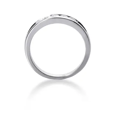 14K white gold 0.75 ct. tw. Channel Set Diamond Men's Wedding Ring - alternate view 3 thumbnail
