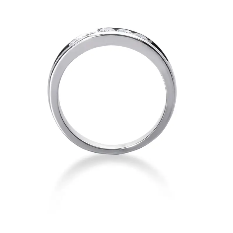 14K white gold 0.75 ct. tw. Channel Set Diamond Men's Wedding Ring - alternate view 3