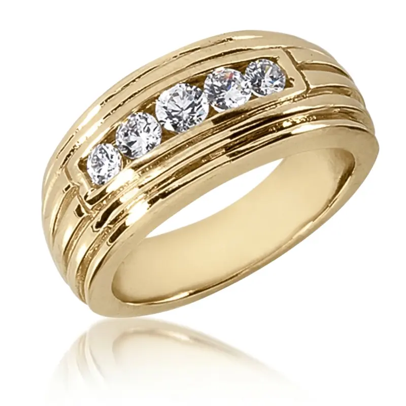 platinum 0.36 ct. Diamond Men's Ring - alternate view 2