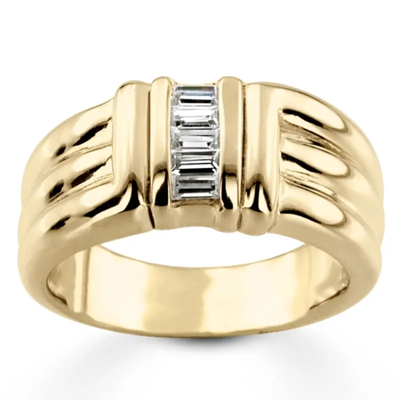 platinum 0.30 ct. tw. Diamond Men's Ring - alternate view 2