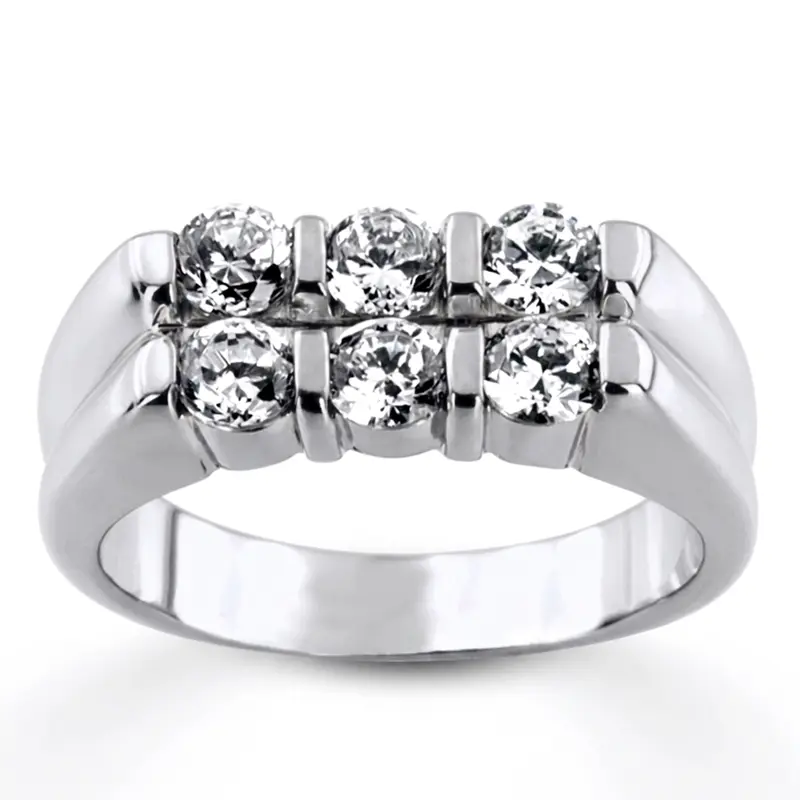 14K white gold 1.50 ct. Diamond Men's Ring - main view