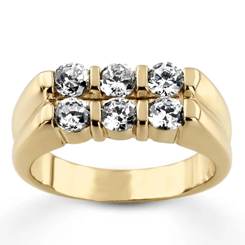 14K white gold 1.50 ct. Diamond Men's Ring - alternate view 2