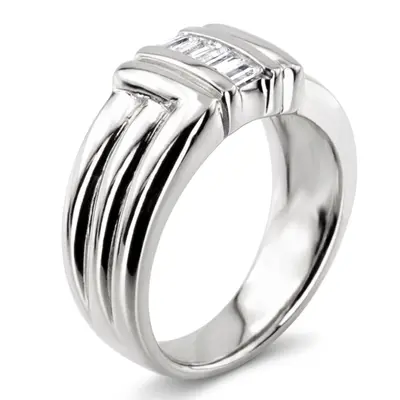 platinum 0.30 ct. tw. Diamond Men's Ring - alternate view 4 thumbnail