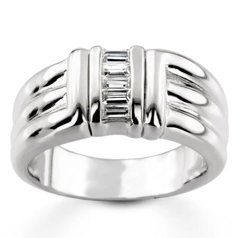 platinum 0.30 ct. tw. Diamond Men's Ring - main view