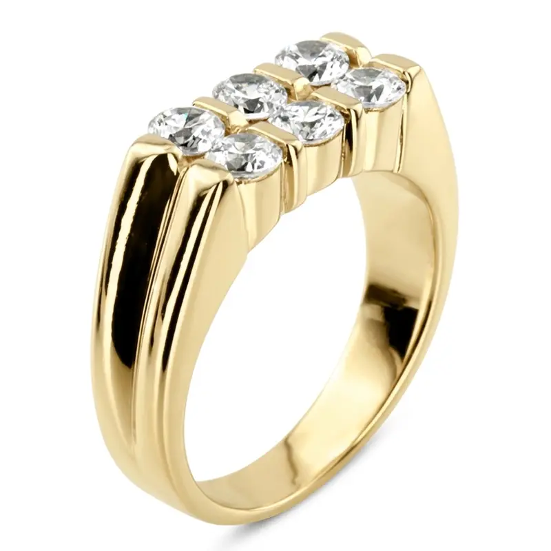 14K white gold 1.50 ct. Diamond Men's Ring - alternate view 6