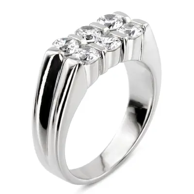 14K white gold 1.50 ct. Diamond Men's Ring - alternate view 5 thumbnail