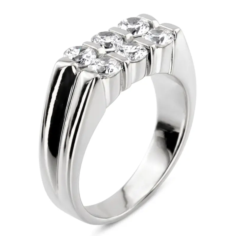 14K white gold 1.50 ct. Diamond Men's Ring - alternate view 5