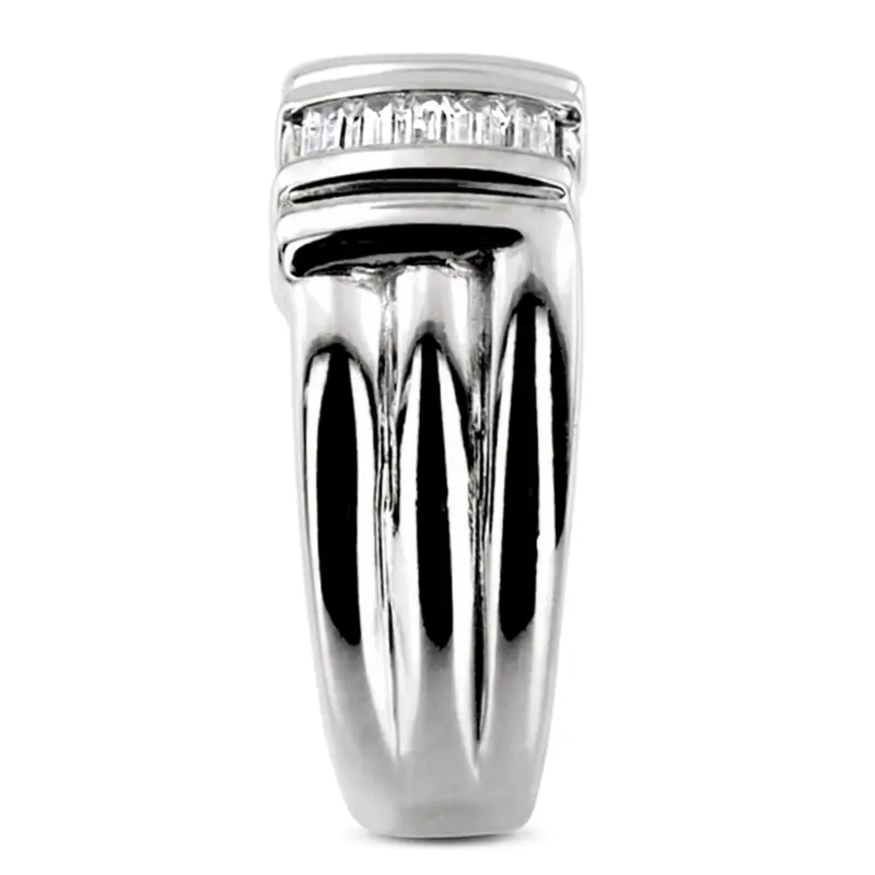 platinum 0.30 ct. tw. Diamond Men's Ring - alternate view 6
