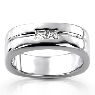 0.34 ct. Princess Cut Diamond Men's Ring - view 1 of 6