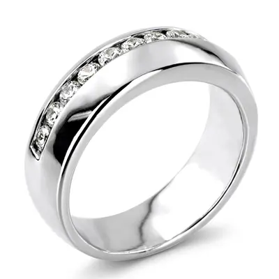 platinum 0.91 ct. Round Cut Diamond Men's Ring - alternate view 6 thumbnail