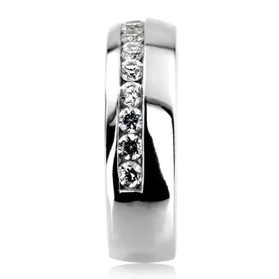 platinum 0.91 ct. Round Cut Diamond Men's Ring - alternate view 4 thumbnail