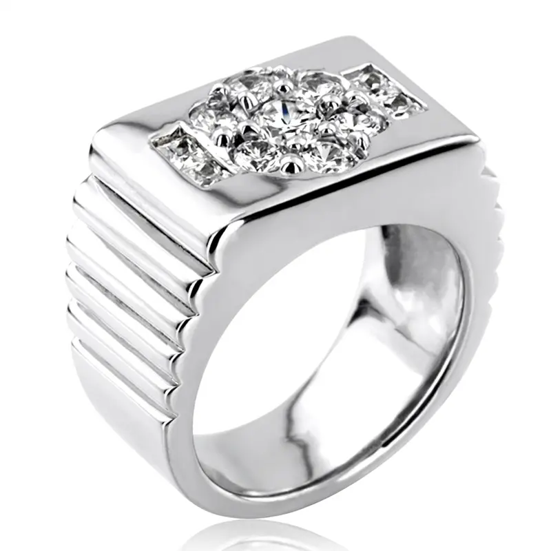 14K white gold 1.42 ct. Diamond Men's Ring - alternate view 6
