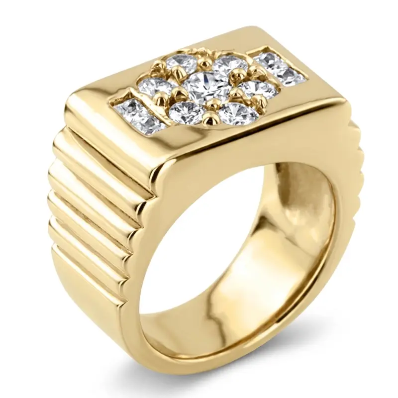 14K white gold 1.42 ct. Diamond Men's Ring - alternate view 3