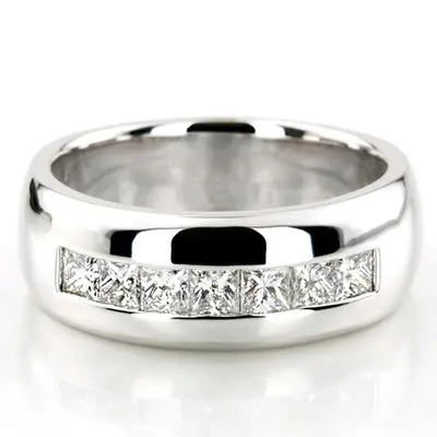 1.19 ct. Princess Cut Channel Set Diamond Men's Ring