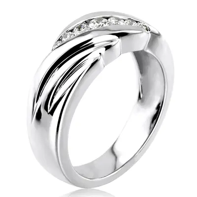 platinum 0.34 ct. Diamond Men's Ring - alternate view 6 thumbnail