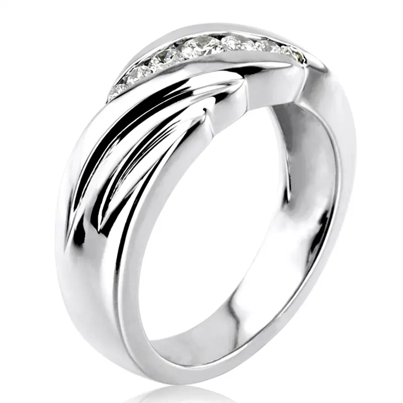 platinum 0.34 ct. Diamond Men's Ring - alternate view 6