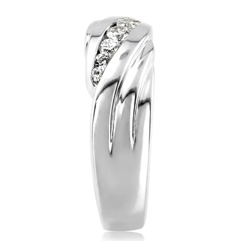platinum 0.34 ct. Diamond Men's Ring - alternate view 3