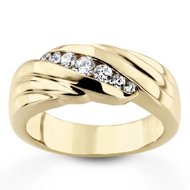 platinum 0.34 ct. Diamond Men's Ring - main view